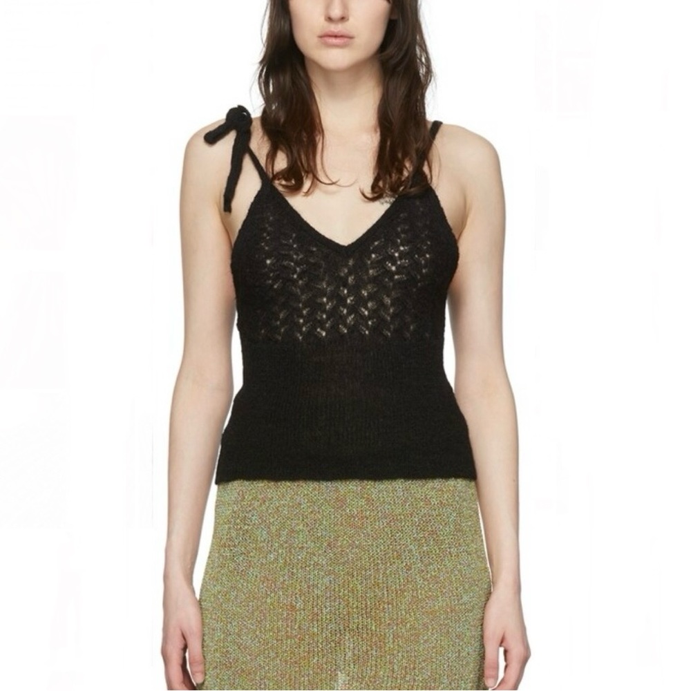 Maiden Name Black Félice Mohair Knit Camisole